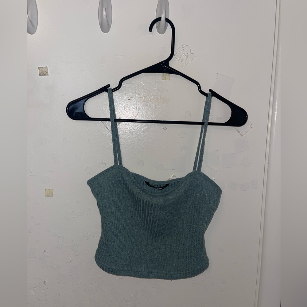 Rib-knit Crop Cami Top